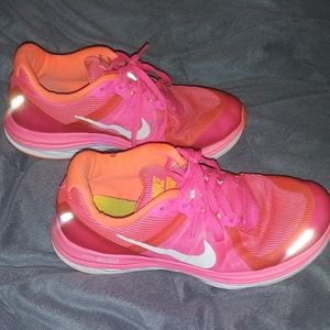 Pink amd orange nikes